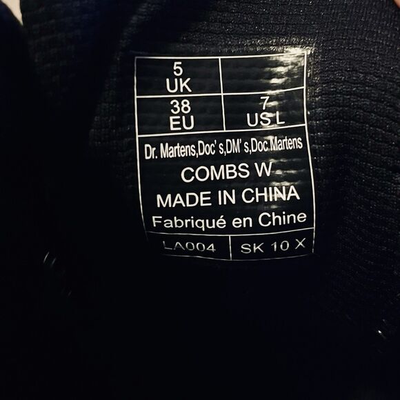 Dr. Martens Combs Poly & Leather Boots Women's 7 Parchment Beige Ripstop Nylon - Picture 6 of 8